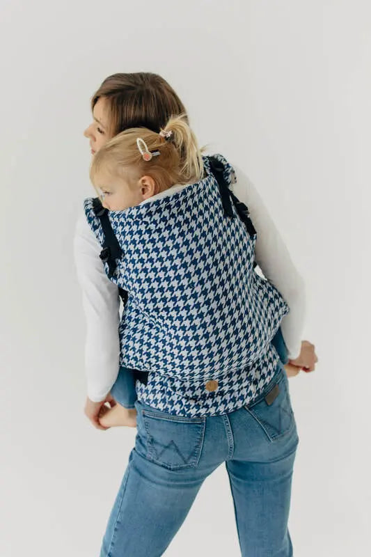 LennyPreschool Carrier, jacquard weave (40% cotton, 40% merino wool, 13% silk, 7% cashmere) - PATA DE GALLO - PUZZLE - Woven Baby Preschool   lenny_preschool    #