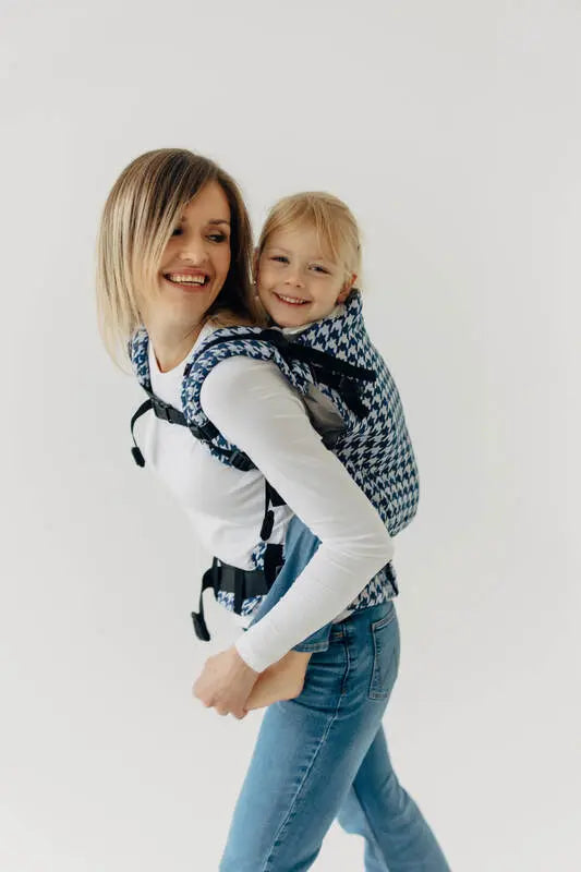 LennyPreschool Carrier, jacquard weave (40% cotton, 40% merino wool, 13% silk, 7% cashmere) - PATA DE GALLO - PUZZLE - Woven Baby Preschool   lenny_preschool    #