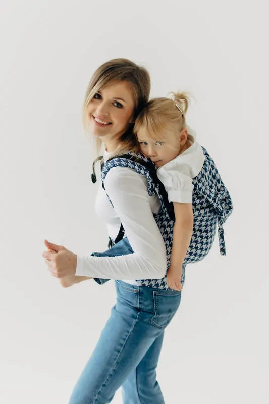 LennyPreschool Carrier, jacquard weave (40% cotton, 40% merino wool, 13% silk, 7% cashmere) - PATA DE GALLO - PUZZLE - Woven Baby Preschool   lenny_preschool    #