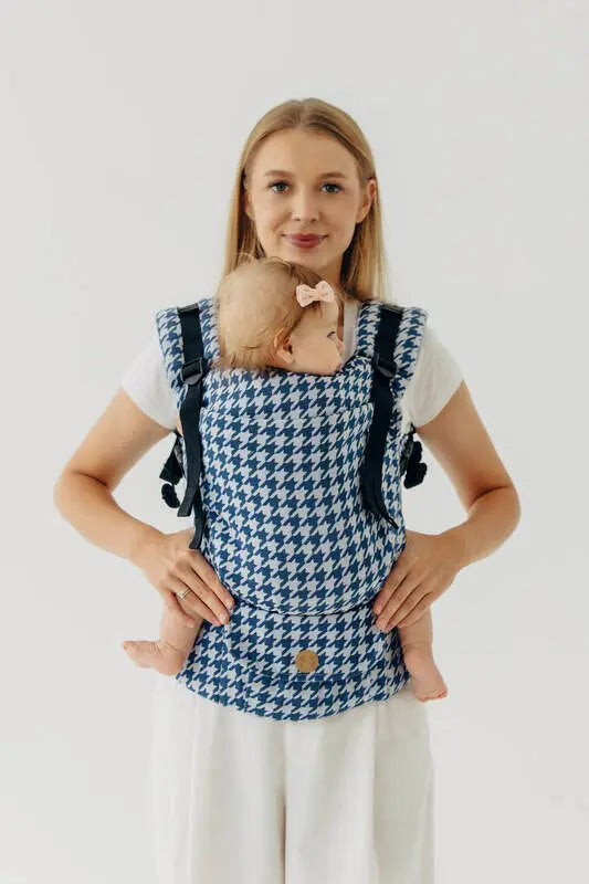 LennyUpGrade PRO Carrier, jacquard weave (40% cotton, 40% merino wool, 13% silk, 7% cashmere) - PATA DE GALLO - PUZZLE