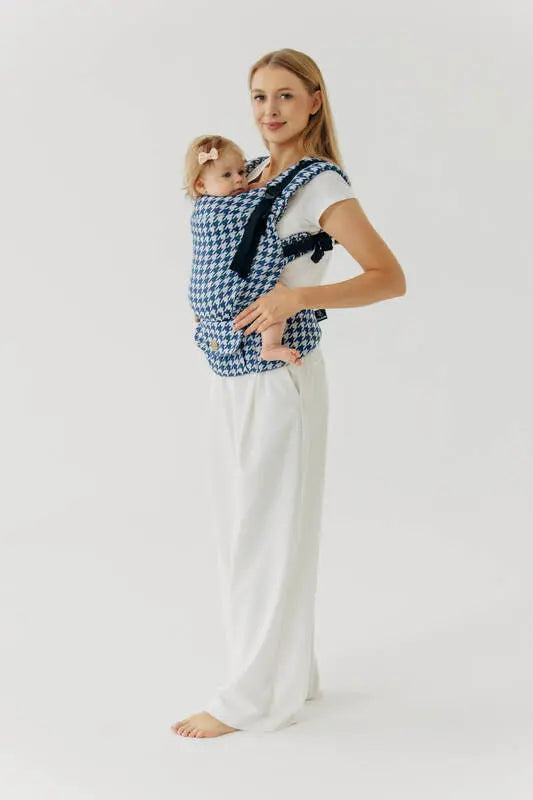 LennyUpGrade PRO Carrier, jacquard weave (40% cotton, 40% merino wool, 13% silk, 7% cashmere) - PATA DE GALLO - PUZZLE