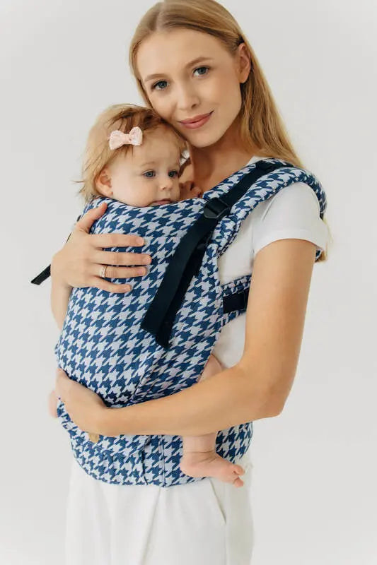 LennyUpGrade PRO Carrier, jacquard weave (40% cotton, 40% merino wool, 13% silk, 7% cashmere) - PATA DE GALLO - PUZZLE