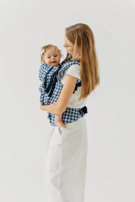 LennyUpGrade PRO Carrier, jacquard weave (40% cotton, 40% merino wool, 13% silk, 7% cashmere) - PATA DE GALLO - PUZZLE