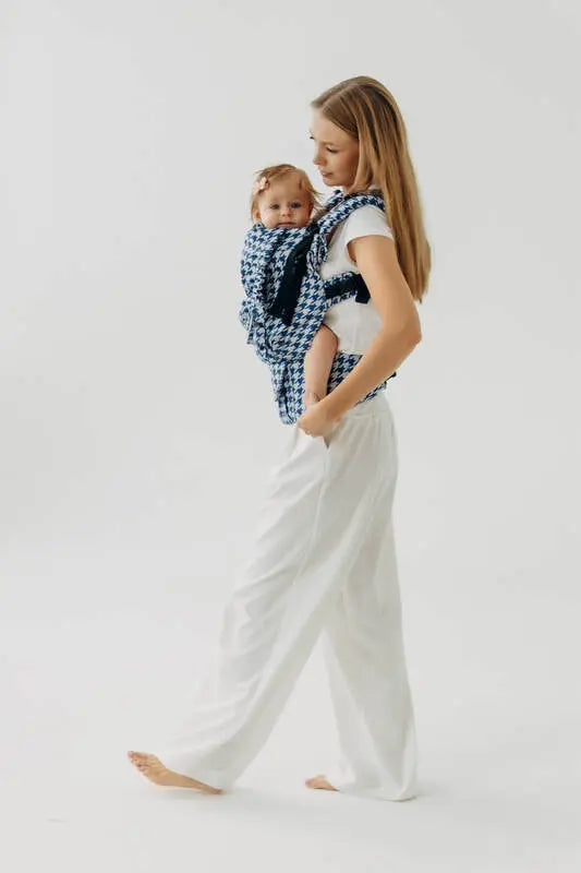 LennyUpGrade PRO Carrier, jacquard weave (40% cotton, 40% merino wool, 13% silk, 7% cashmere) - PATA DE GALLO - PUZZLE