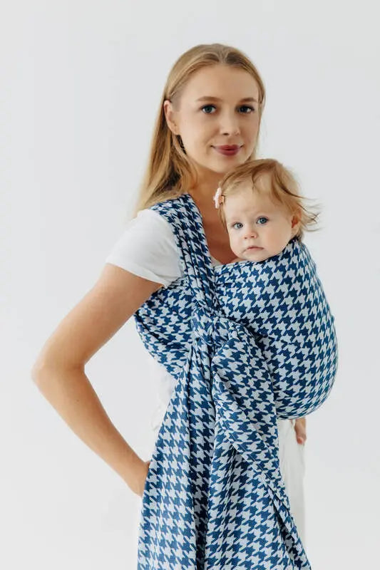 Baby Wrap, Jacquard Weave (40% cotton, 40% merino wool, 13% silk, 7% cashmere) - PATA DE GALLO - PUZZLE