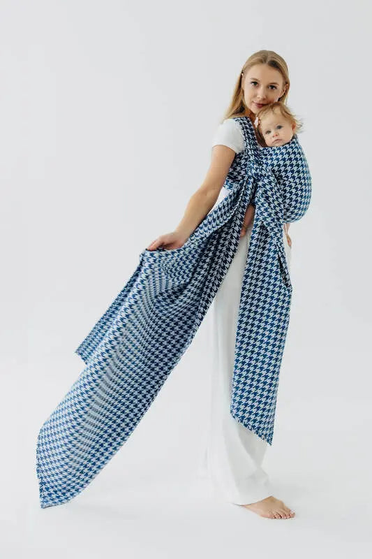 Baby Wrap, Jacquard Weave (40% cotton, 40% merino wool, 13% silk, 7% cashmere) - PATA DE GALLO - PUZZLE