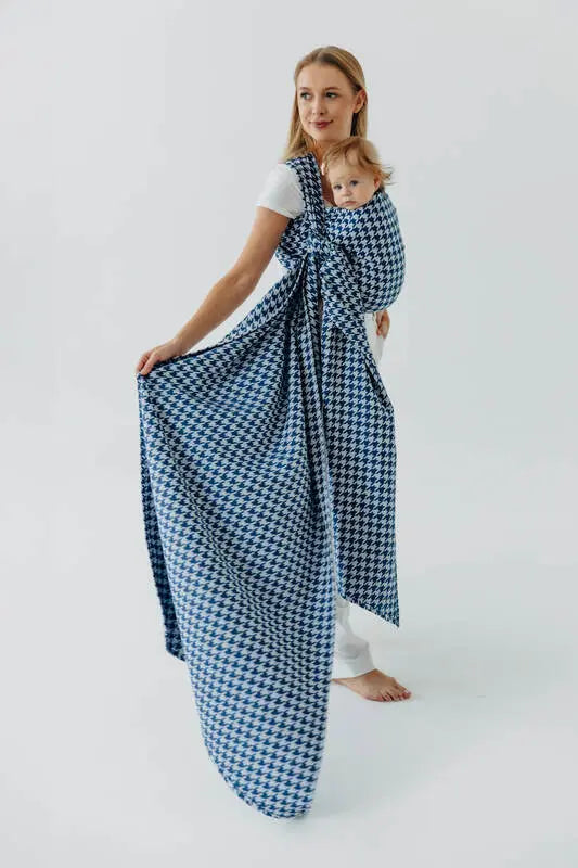 Baby Wrap, Jacquard Weave (40% cotton, 40% merino wool, 13% silk, 7% cashmere) - PATA DE GALLO - PUZZLE