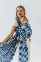 Baby Wrap, Jacquard Weave (40% cotton, 40% merino wool, 13% silk, 7% cashmere) - PATA DE GALLO - PUZZLE