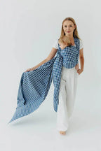 Baby Wrap, Jacquard Weave (40% cotton, 40% merino wool, 13% silk, 7% cashmere) - PATA DE GALLO - PUZZLE