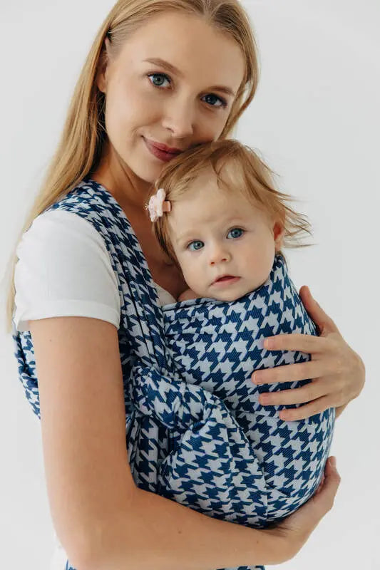 Baby Wrap, Jacquard Weave (40% cotton, 40% merino wool, 13% silk, 7% cashmere) - PATA DE GALLO - PUZZLE