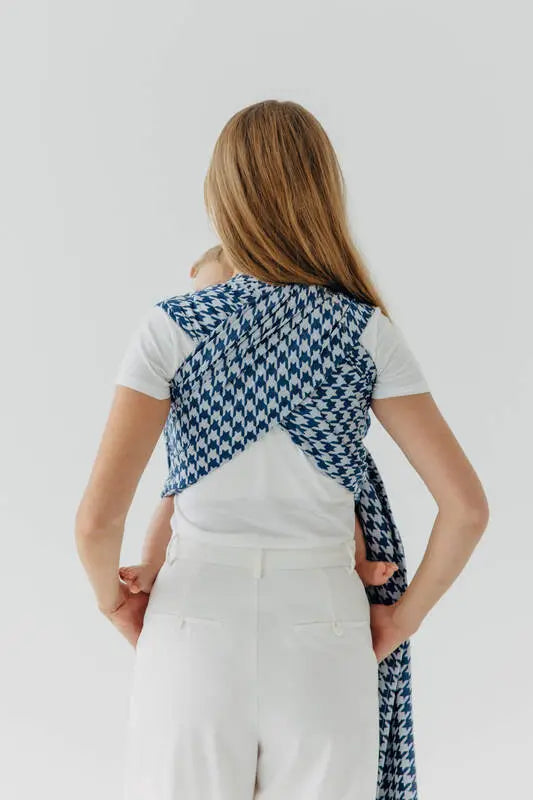 Baby Wrap, Jacquard Weave (40% cotton, 40% merino wool, 13% silk, 7% cashmere) - PATA DE GALLO - PUZZLE