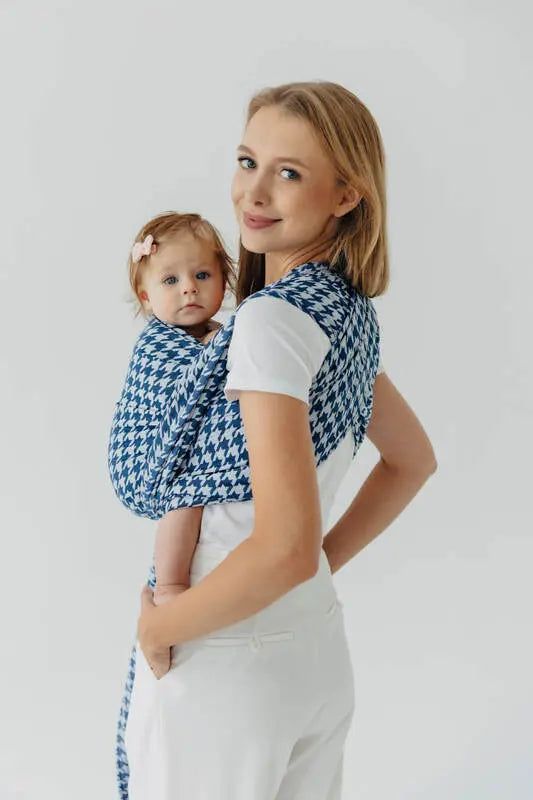 Baby Wrap, Jacquard Weave (40% cotton, 40% merino wool, 13% silk, 7% cashmere) - PATA DE GALLO - PUZZLE