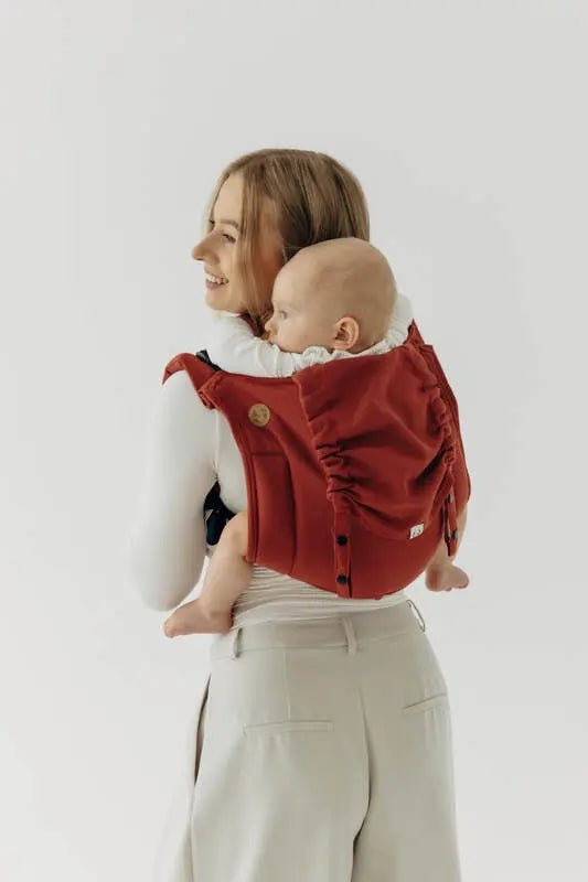 Lenny Buckle Onbuhimo PRO baby carrier, broken-twill weave (100% cotton) - ROOIBOS