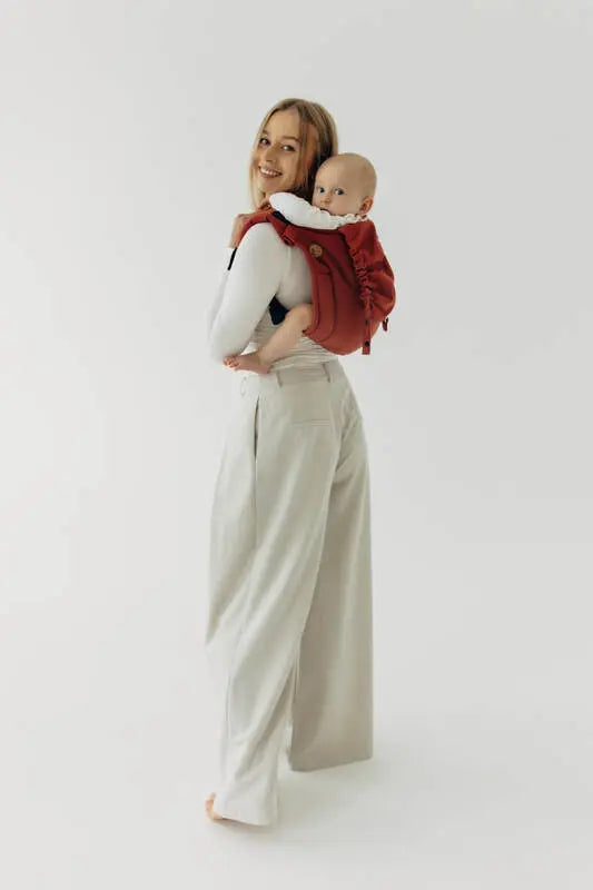 Lenny Buckle Onbuhimo PRO baby carrier, broken-twill weave (100% cotton) - ROOIBOS