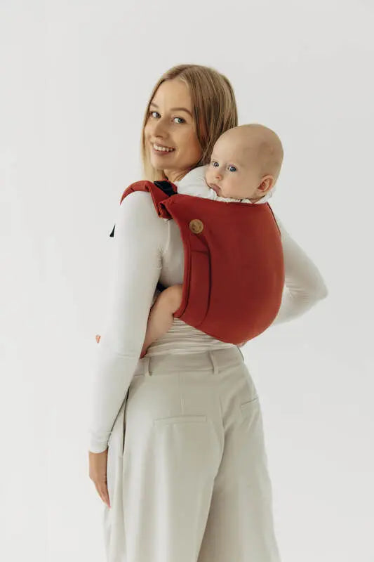 Lenny Buckle Onbuhimo PRO baby carrier, broken-twill weave (100% cotton) - ROOIBOS