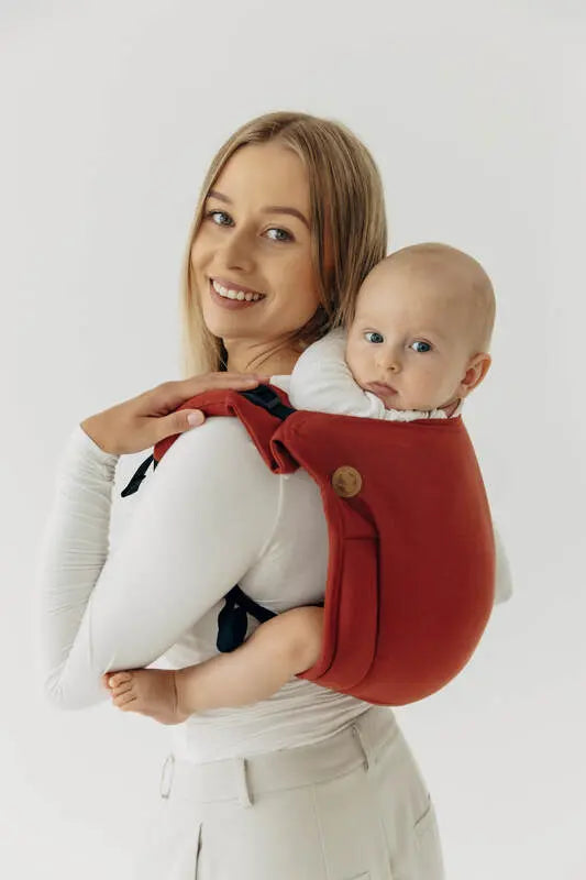 Lenny Buckle Onbuhimo PRO baby carrier, broken-twill weave (100% cotton) - ROOIBOS