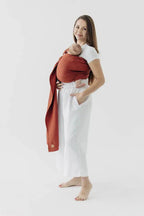 Ring Sling, Broken twill Weave (100% cotton), with gathered shoulder - ROOIBOS - standard 1.8m