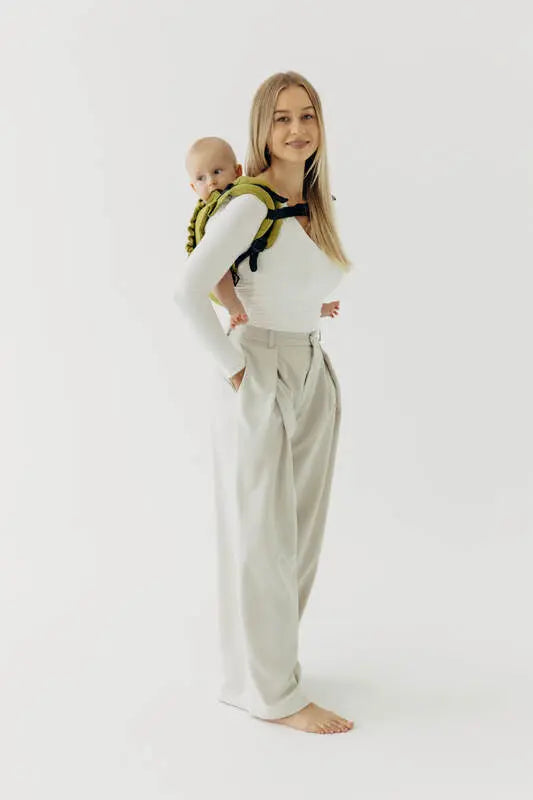 Lenny Buckle Onbuhimo PRO baby carrier, broken-twill weave (100% cotton) - SENCHA
