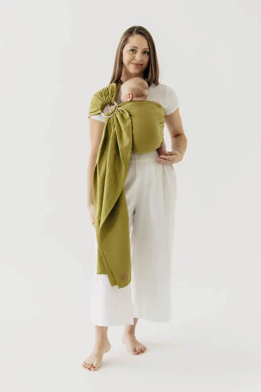 Ring Sling, Broken twill Weave (100% cotton), with gathered shoulder - SENCHA - standard 1.8m