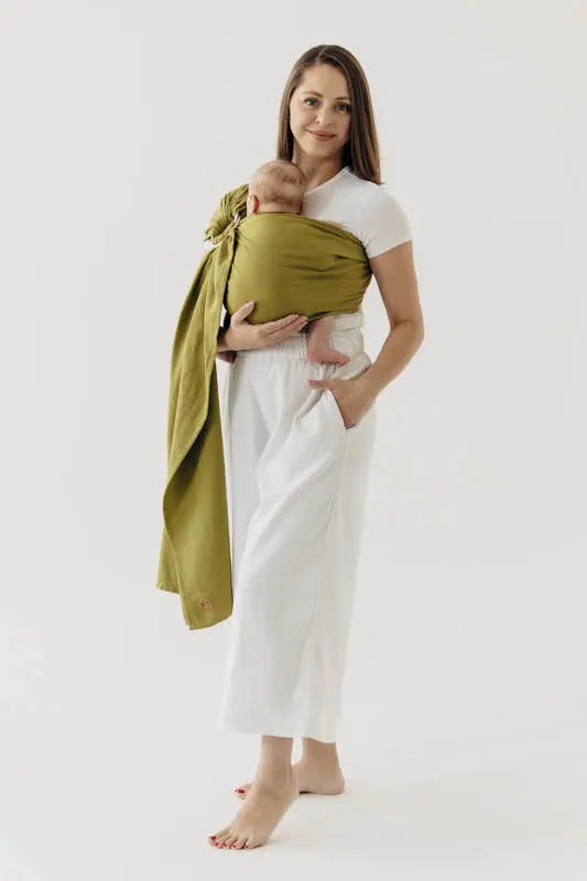 Ring Sling, Broken twill Weave (100% cotton), with gathered shoulder - SENCHA - standard 1.8m