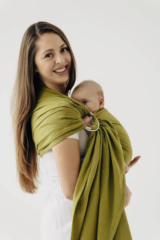 Ring Sling, Broken twill Weave (100% cotton), with gathered shoulder - SENCHA - standard 1.8m
