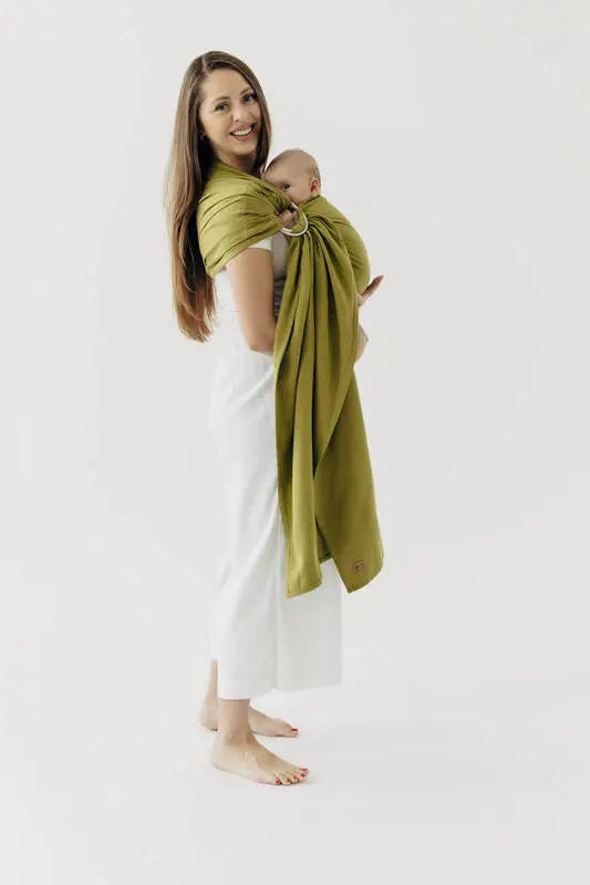Ring Sling, Broken twill Weave (100% cotton), with gathered shoulder - SENCHA - standard 1.8m