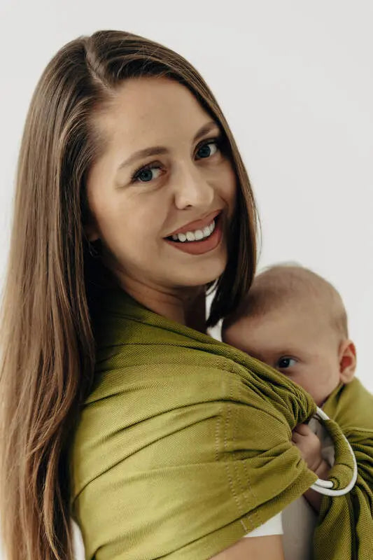 Ring Sling, Broken twill Weave (100% cotton), with gathered shoulder - SENCHA - standard 1.8m