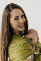 Ring Sling, Broken twill Weave (100% cotton), with gathered shoulder - SENCHA - standard 1.8m