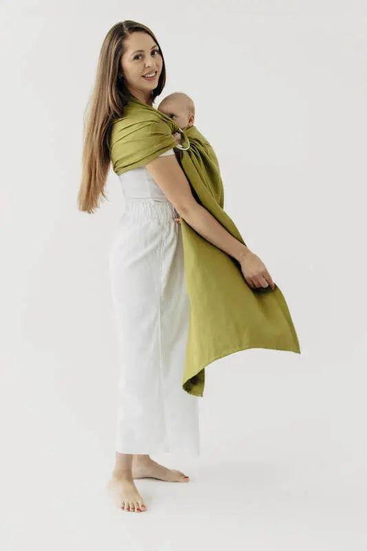 Ring Sling, Broken twill Weave (100% cotton), with gathered shoulder - SENCHA - standard 1.8m
