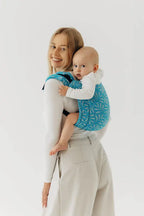 Lenny Buckle Onbuhimo PRO baby carrier, jacquard weave (50% silk, 50% cotton) - INFINITY - HAVEN