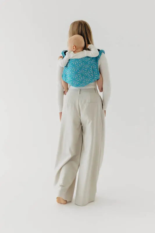 Lenny Buckle Onbuhimo PRO baby carrier, jacquard weave (50% silk, 50% cotton) - INFINITY - HAVEN