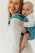 Lenny Buckle Onbuhimo PRO baby carrier, jacquard weave (50% silk, 50% cotton) - INFINITY - HAVEN