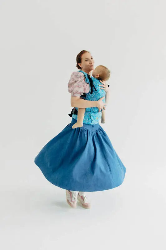 LennyUpGrade PRO Carrier, jacquard weave (50% silk, 50% cotton) - INFINITY - HAVEN