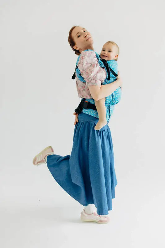 LennyUpGrade PRO Carrier, jacquard weave (50% silk, 50% cotton) - INFINITY - HAVEN
