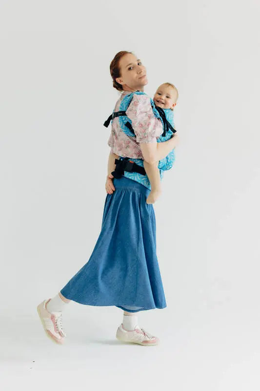 LennyUpGrade PRO Carrier, jacquard weave (50% silk, 50% cotton) - INFINITY - HAVEN