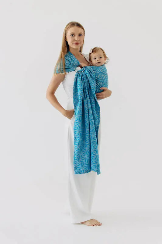 Ring Sling, Jacquard Weave (50% silk, 50% cotton), with gathered shoulder - INFINITY - HAVEN - standard 1.8m - Woven Baby    ring_slings    #