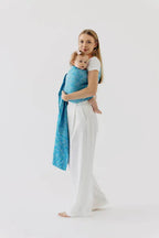 Ring Sling, Jacquard Weave (50% silk, 50% cotton), with gathered shoulder - INFINITY - HAVEN - standard 1.8m - Woven Baby    ring_slings    #