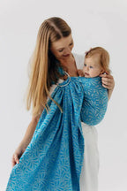 Ring Sling, Jacquard Weave (50% silk, 50% cotton), with gathered shoulder - INFINITY - HAVEN - standard 1.8m - Woven Baby    ring_slings    #