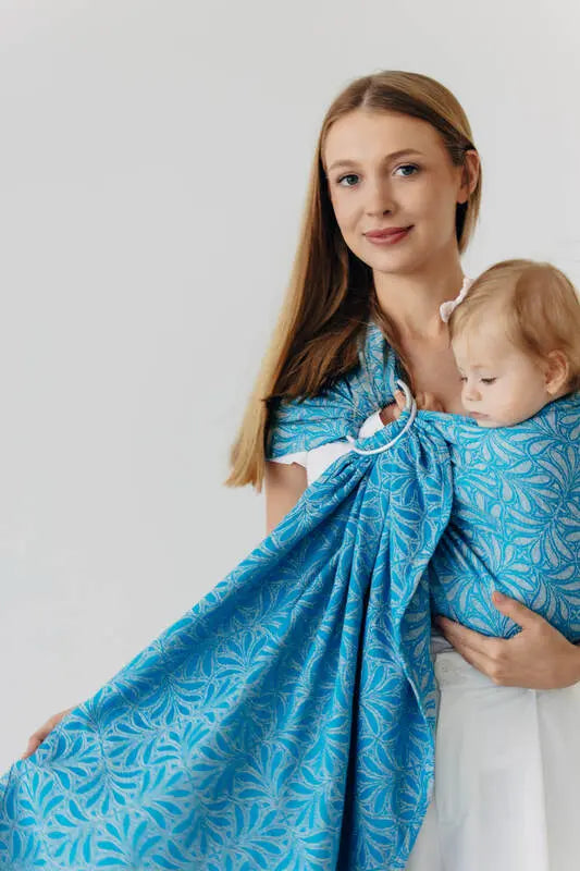 Ring Sling, Jacquard Weave (50% silk, 50% cotton), with gathered shoulder - INFINITY - HAVEN - standard 1.8m - Woven Baby    ring_slings    #