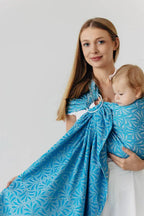 Ring Sling, Jacquard Weave (50% silk, 50% cotton), with gathered shoulder - INFINITY - HAVEN - standard 1.8m - Woven Baby    ring_slings    #