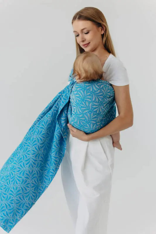 Ring Sling, Jacquard Weave (50% silk, 50% cotton), with gathered shoulder - INFINITY - HAVEN - standard 1.8m - Woven Baby    ring_slings    #