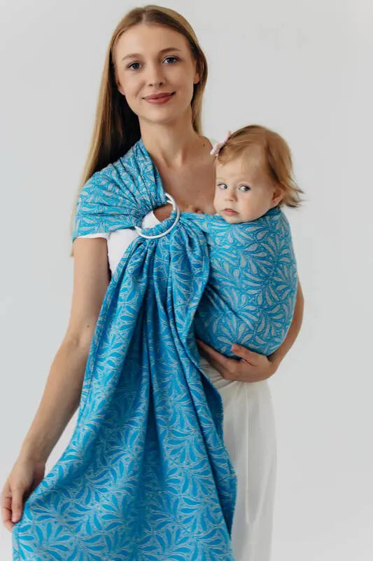 Ring Sling, Jacquard Weave (50% silk, 50% cotton), with gathered shoulder - INFINITY - HAVEN - standard 1.8m - Woven Baby    ring_slings    #