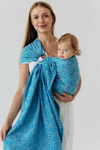 Ring Sling, Jacquard Weave (50% silk, 50% cotton), with gathered shoulder - INFINITY - HAVEN - standard 1.8m - Woven Baby    ring_slings    #