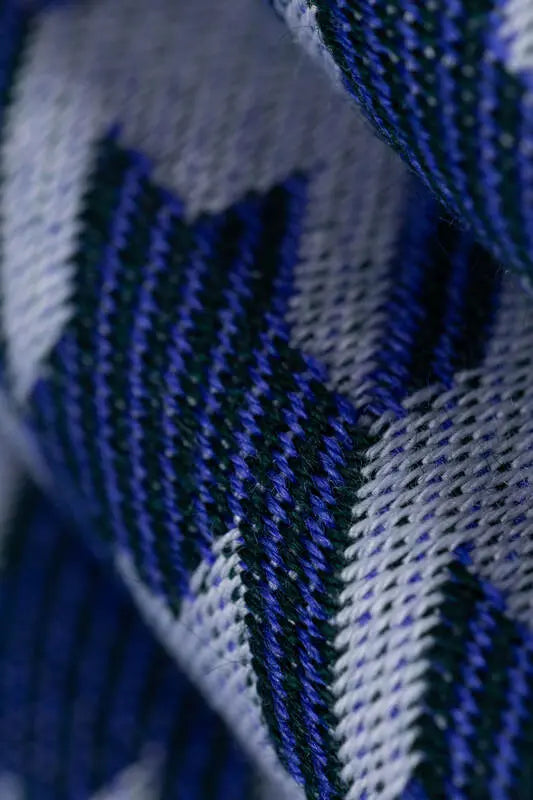 Ring Sling, Jacquard Weave (40% cotton, 40% merino wool, 13% silk, 7% cashmere), with gathered shoulder - PATA DE GALLO - PUZZLE - standard 1.8m