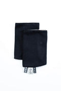 Drool Pads (100% cotton) - LITTLE HERRINGBONE EBONY BLACK
