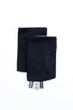 Drool Pads (100% cotton) - LITTLE HERRINGBONE EBONY BLACK