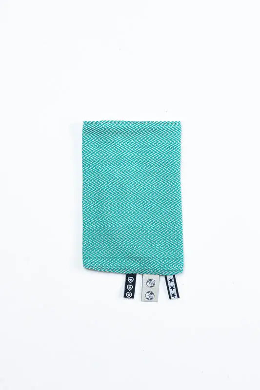 Drool Pads (100% cotton) - LITTLE HERRINGBONE OMBRE GREEN - Woven Baby    drool_pad    #