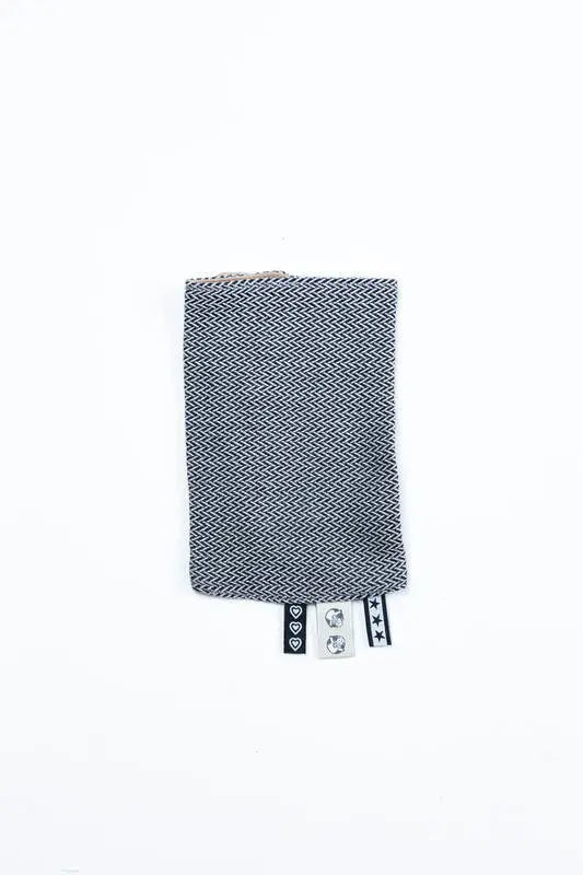 Drool Pads (100% cotton) - LITTLE HERRINGBONE OMBRE GREY