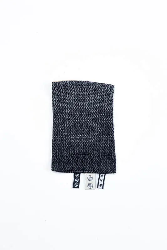 Drool Pads (100% cotton) - LITTLE HERRINGBONE OMBRE GREY