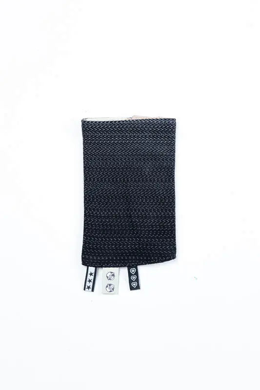 Drool Pads (100% cotton) - LITTLE HERRINGBONE OMBRE GREY